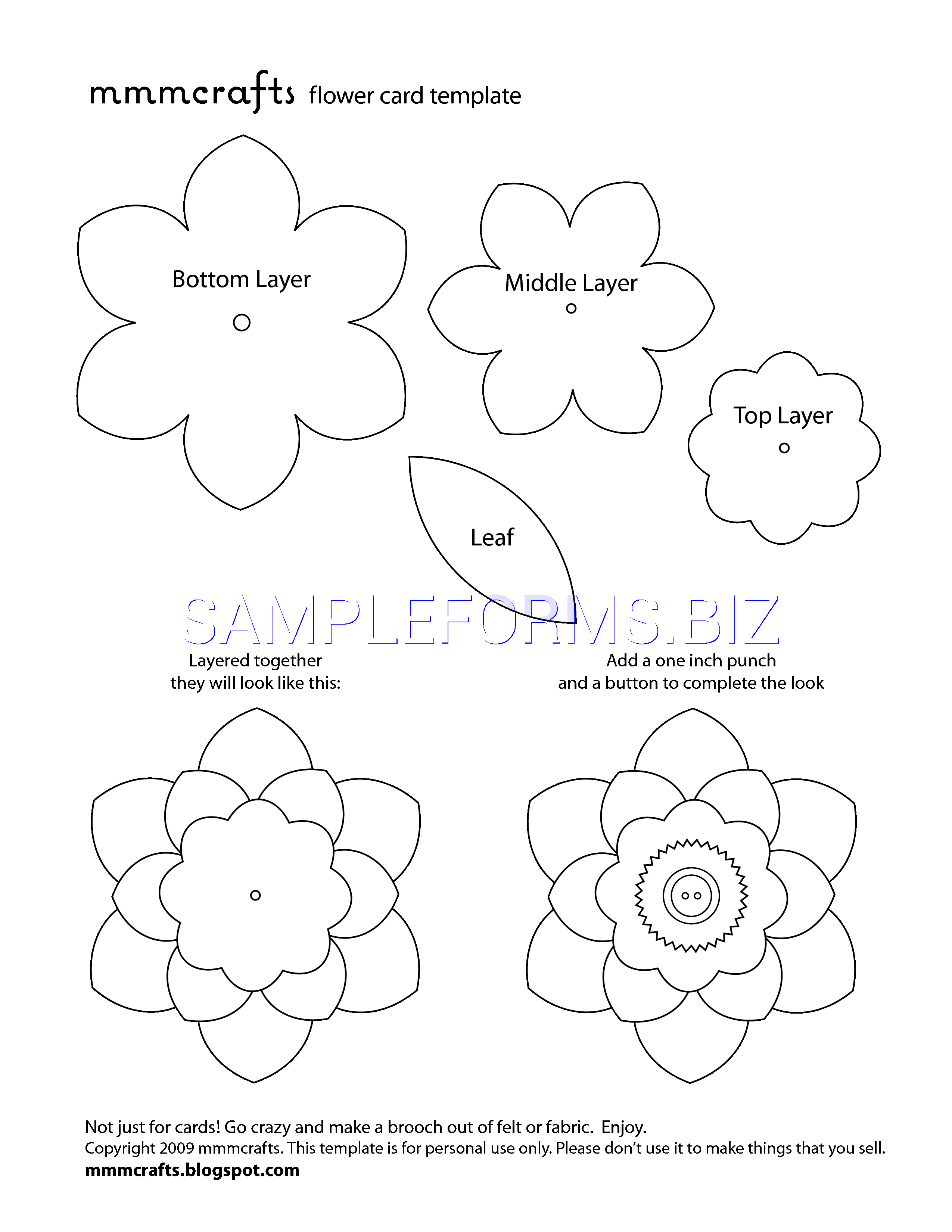 Preview free downloadable Flower Template 1 in PDF (page 1)