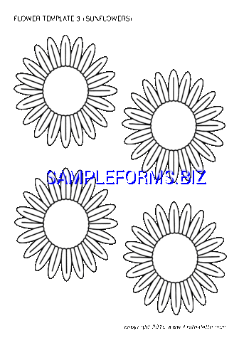 Flower Template of Sunflowers pdf free